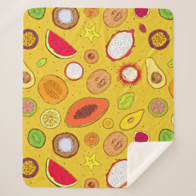 Cobertor Sherpa Fruta tropical (Frente)