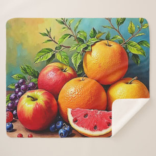 Cobertor Sherpa Frutas frescas em uma Design perfeita Mix
