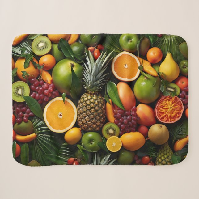 Cobertor Sherpa Frutas tropicais (Frente (Horizontal))