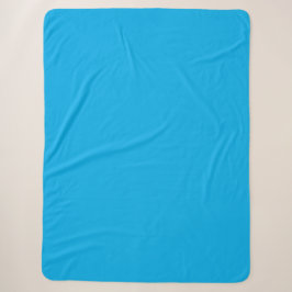 Cobertor Sherpa Fundo azul brilhante sólido