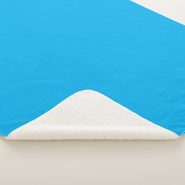 Cobertor Sherpa Fundo azul brilhante sólido (3/4)