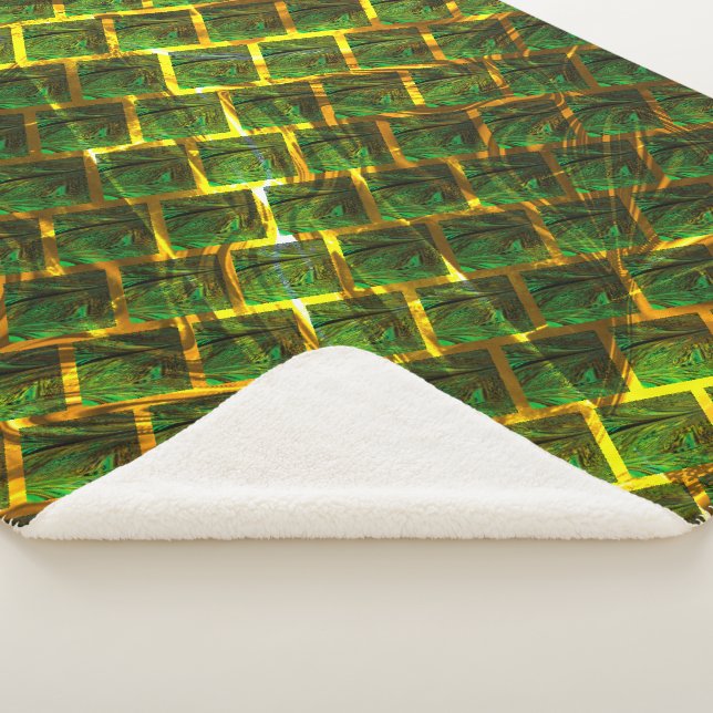 Cobertor Sherpa Fundo com imagem verde dourada? (3/4)