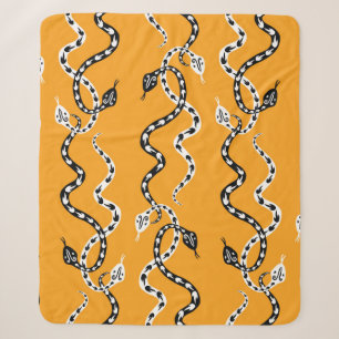 Cobertor Sherpa Fundo constante de cobras decorativas rasteiras