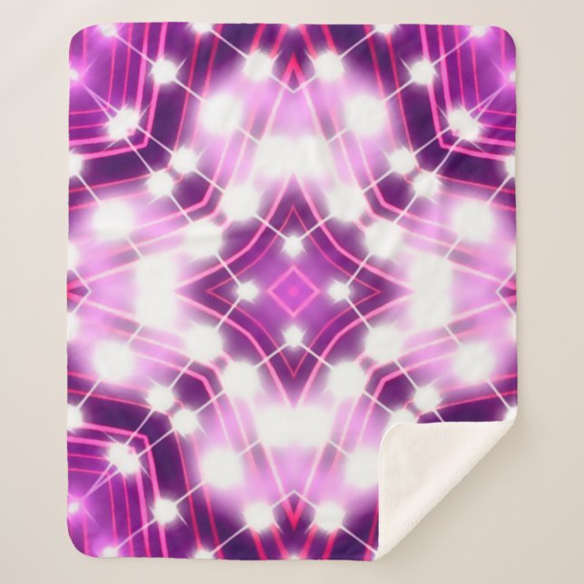 Cobertor Sherpa Fundo das luzes flutuantes (Frente)