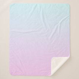 Cobertor Sherpa Fundo de gradiente pastoso rosa e azul
