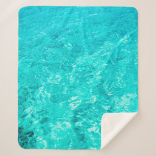 Cobertor Sherpa Fundo de turquesa piscina de água