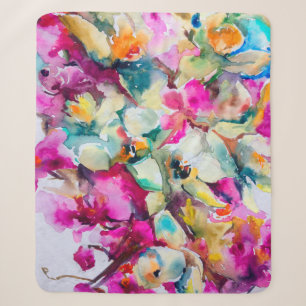 Cobertor Sherpa fundo decorativo brilhante abstrato. Flo