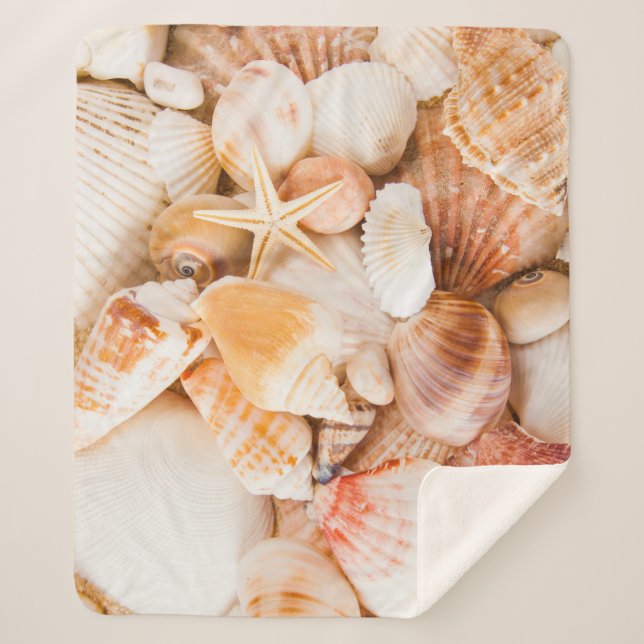 Cobertor Sherpa Fundo do mar: tema marinho. (Frente)