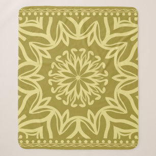 Cobertor Sherpa Fundo floral geométrico. Ornamentado étnico tribal