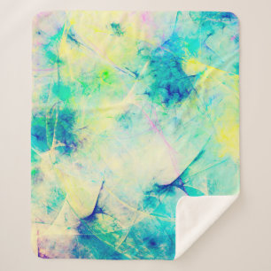 Cobertor Sherpa fundo fractal abstrato azul 3d renderização3d, a