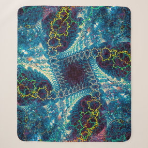 Cobertor Sherpa Fundo fractal abstrato - imagem gerada por computa