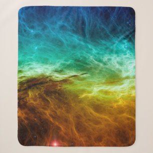 Cobertor Sherpa Fundo nebuloso espacial colorido,abstrato,astronom