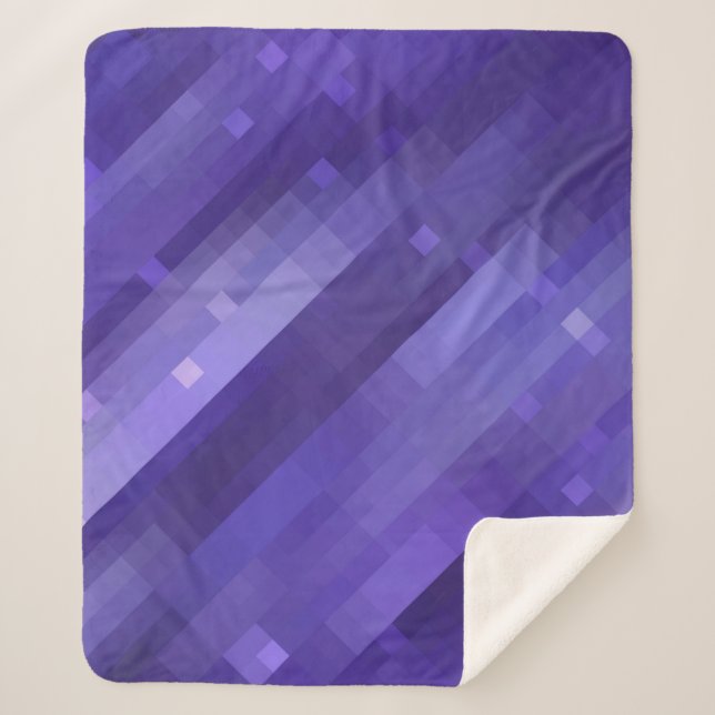 Cobertor Sherpa Fundo violeta brilhante abstrato com glos (Frente)