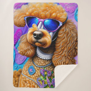 Cobertor Sherpa Funky Poodle