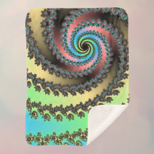 Funky Spiral Pastel Rainbow Fractal