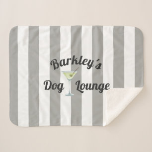 Cobertor Sherpa Funny Dog Lounge Taupe Personalizado
