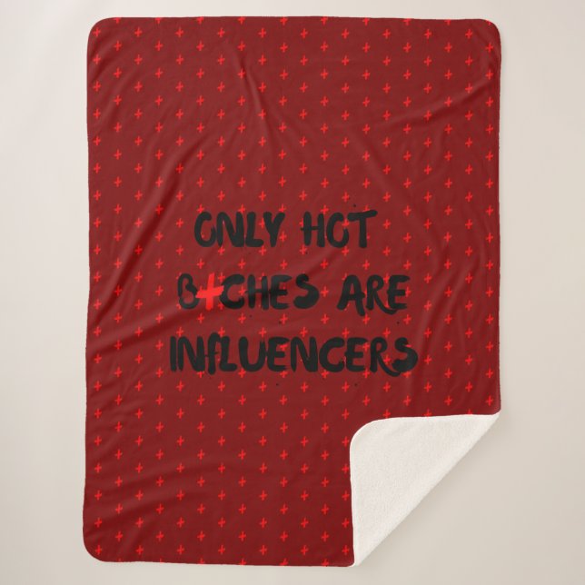 Cobertor Sherpa Funny Influencer Quote For Home Decor (Frente)