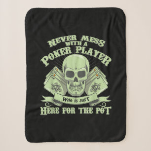 Cobertor Sherpa Funny Poker Nunca Menos Com Um Jogador De Poker