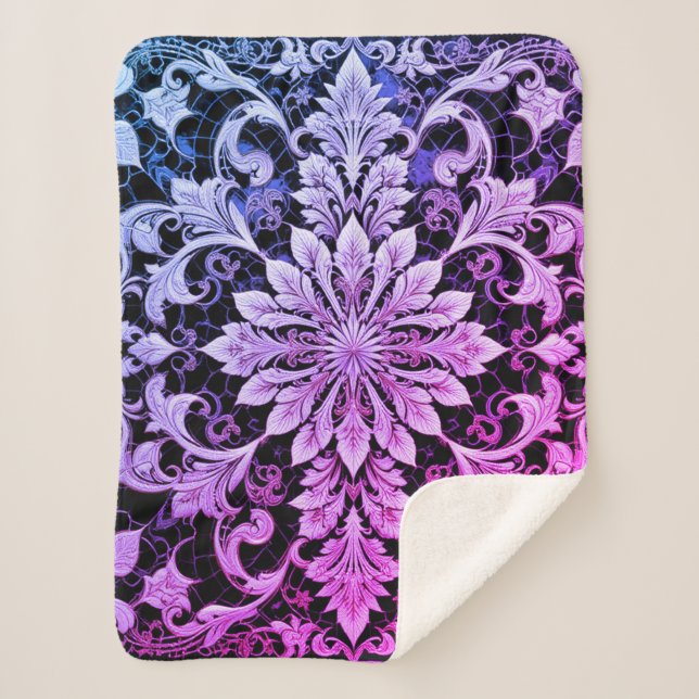 Cobertor Sherpa Fusível magenta (Frente)