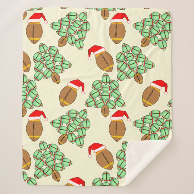 Cobertor Sherpa Futebol de Natal (Frente)