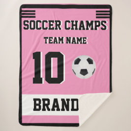Cobertor Sherpa Futebol SHERPA Blanket cor-de-rosa, jogador person