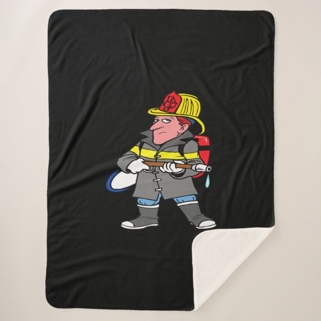 Cobertor Sherpa Futuro Bombeiro Jaqueta e Emergência de Capacetes (Frente)