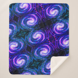 Cobertor Sherpa Galáxia pintada à mão