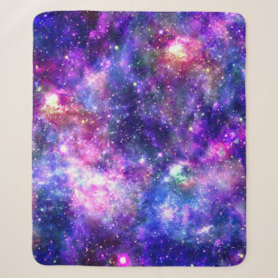 Cobertor Sherpa Galaxy Night Impressão Cosmic Design