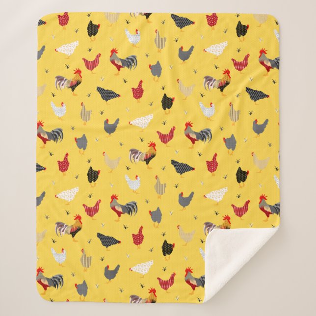 Cobertor Sherpa Galinha (Frente)