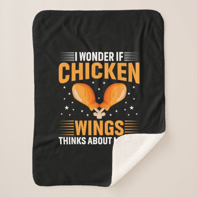 Cobertor Sherpa Galinha de Arte Chicken Wing (Frente)