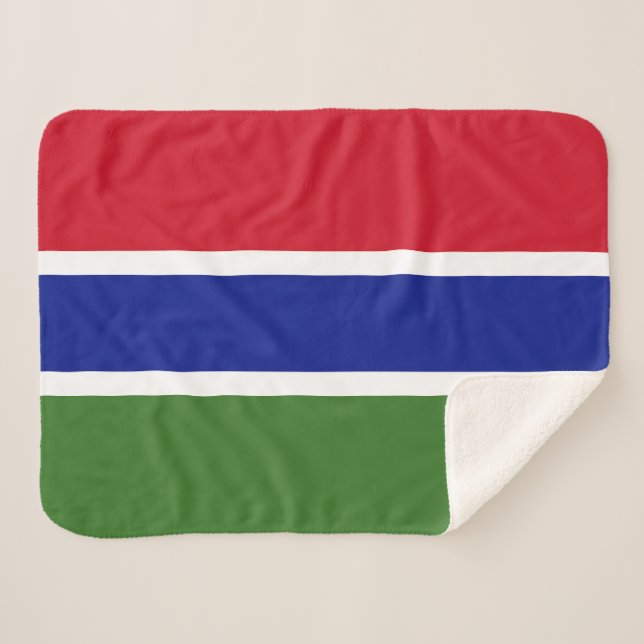 Cobertor Sherpa Gâmbia Flag (Frente (Horizontal))