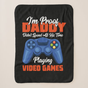 Cobertor Sherpa Gamer Art All My Pai Time Reproduzindo Videos game