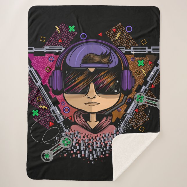 Cobertor Sherpa Gamer Boy (Frente)