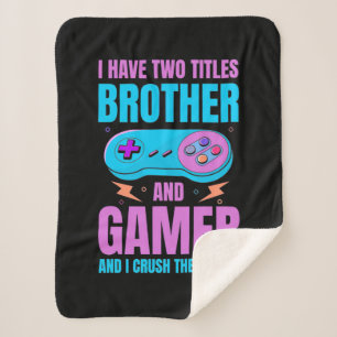 Cobertor Sherpa Gamer Gift   Irmão E Jogador Eu Esmago Ambos