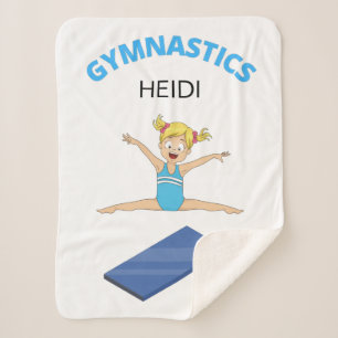 Cobertor Sherpa Garotas da ginástica Sherpa Blanket personalizadas