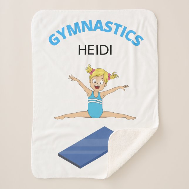 Cobertor Sherpa Garotas da ginástica Sherpa Blanket personalizadas (Frente)