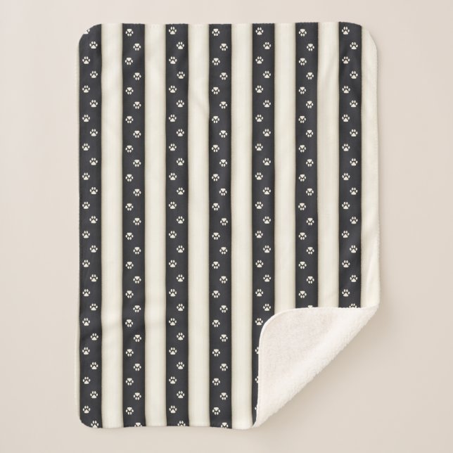 Cobertor Sherpa Gata Imprime Pet Branca Preta e Antica (Frente)