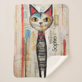 Cobertor Sherpa Gatinho Cute Personalizado
