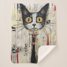 Cobertor Sherpa Gatinho Cute Personalizado