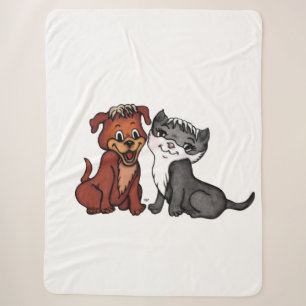 Cobertor Sherpa Gatinho e Puppy