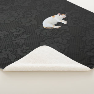 Cobertor Sherpa Gatinho sonolento