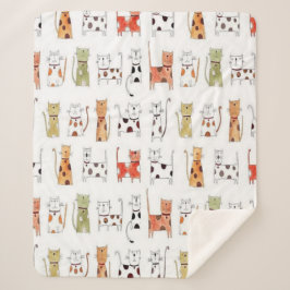 Cobertor Sherpa Gatinhos bonitos Sherpa Blanket