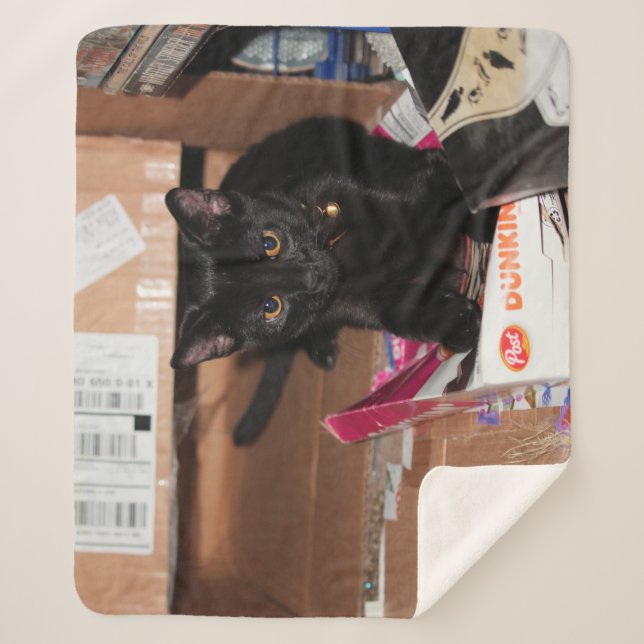 Cobertor Sherpa Gato (Frente)