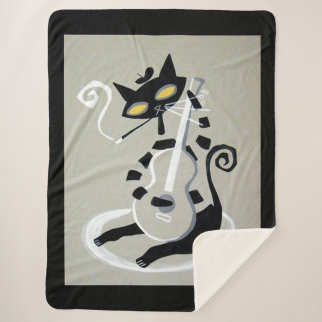 Cobertor Sherpa gato-do-mato (Frente)