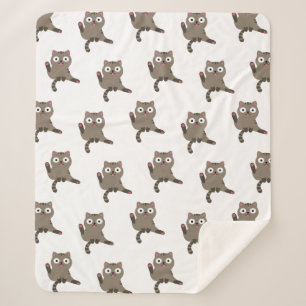 Cobertor Sherpa Gato Engraçado