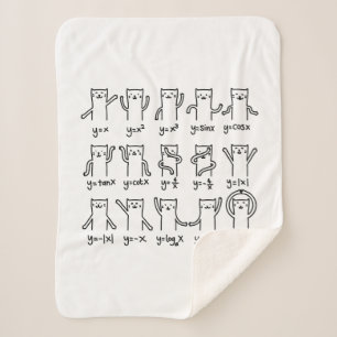 Cobertor Sherpa Gato Engraçado E Matemática, Gato E Lover De Álgeb