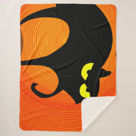 Cobertor Sherpa Gato Negro