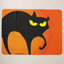 Cobertor Sherpa Gato Negro