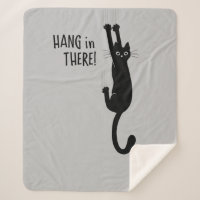 Gato Negro Divertido Seguindo - Aguente firme! Hum