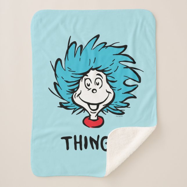 Cobertor Sherpa Gato no Chapéu | Coisa Um (Frente)